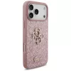 GUESS Fixed Glitter Big 4G custodia per iPhone 18 Pro Max / 17 Pro Max - rosa