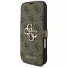 Guess Book 4G Metal Logo custodia per Apple iPhone 18 Pro / 17 Pro – marrone