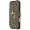 Guess Book 4G Metal Logo custodia a libro per iPhone 18 Pro Max / 17 Pro Max - marrone