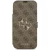 Guess Book 4G Metal Logo custodia a libro per iPhone 18 Pro Max / 17 Pro Max - marrone