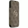 Guess Book 4G Metal Logo custodia a libro per iPhone 18 Pro Max / 17 Pro Max - marrone