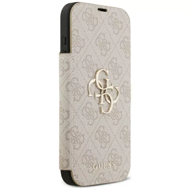 GUESS Book 4G Metal Logo custodia a libro per iPhone 18 Pro Max / 17 Pro Max - rosa