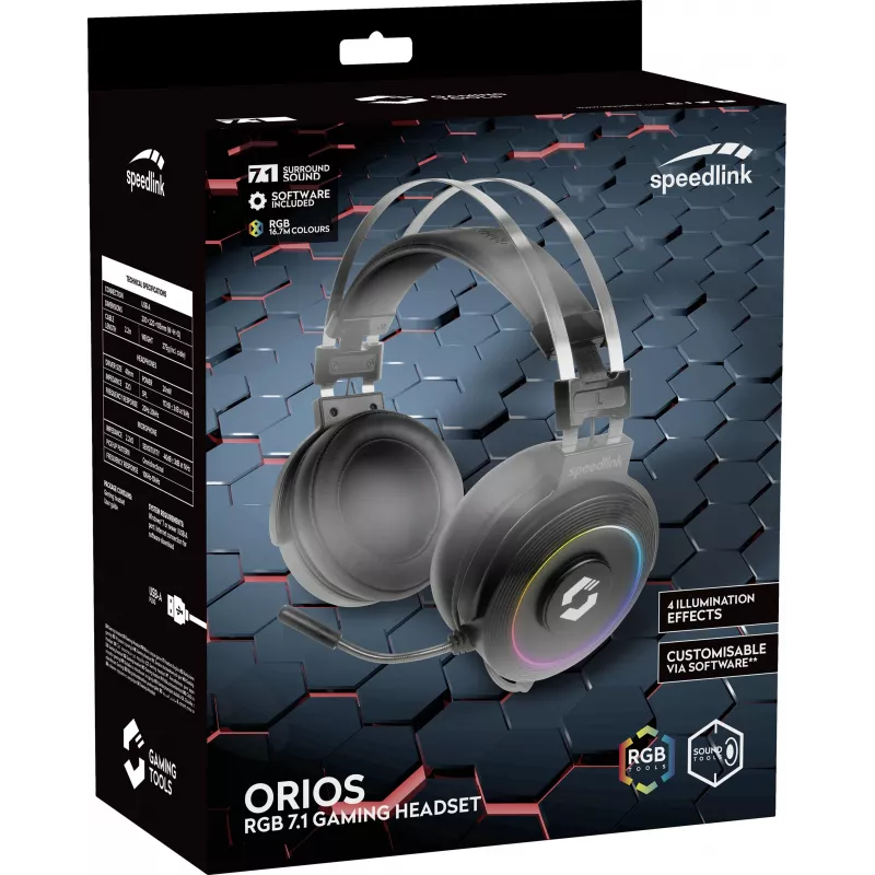 Speedlink Orios cuffie con microfono (SL-860005-BK)