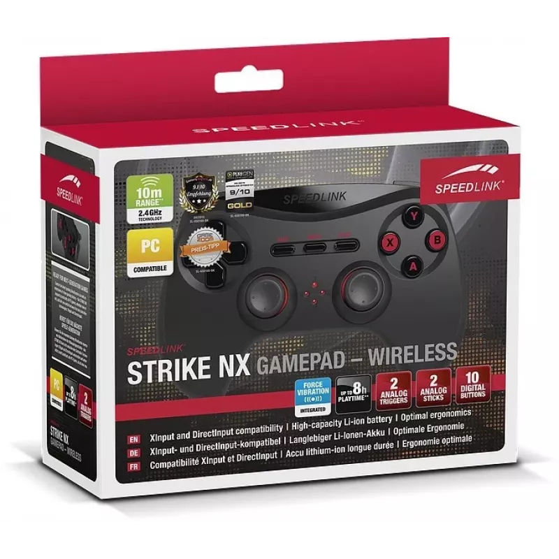 Speedlink Strike NX gamepad wireless per PC/PS3, nero (SL-650100-BK-01)