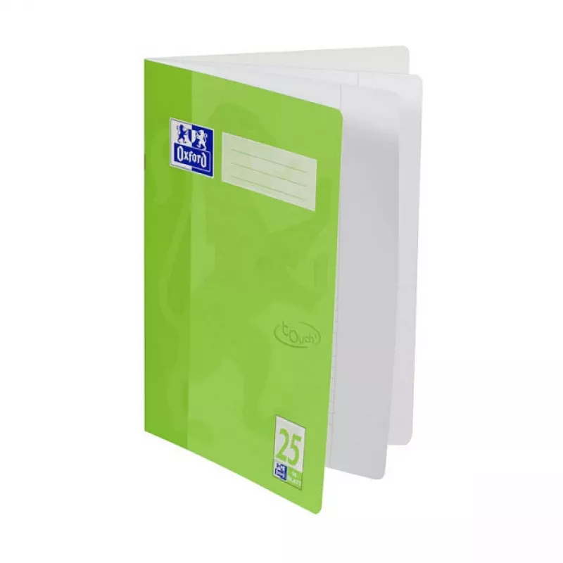 Oxford Touch quaderno esercizi A4 16 fogli rigati con margine, verde