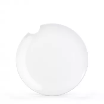 FIFTYEIGHT 2 Piatto piano con bordo morso 28 cm bianco