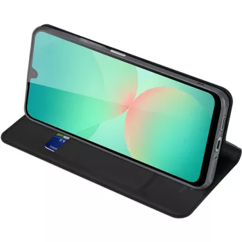 Nevox Vario Series Custodia a libro per Samsung Galaxy A27 5G – Custodia portafoglio in pelle PU nera con vani per carte, scomparto per banconote e funzione stand