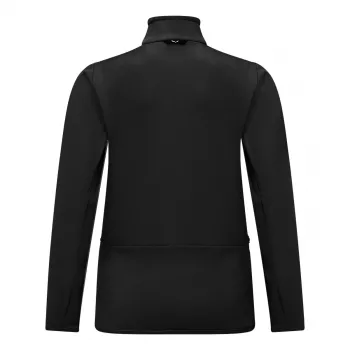 SALEWA Puez Cammino PL Felpa con Cappuccio Full-Zip Donna Black Out (EU 38 / M)