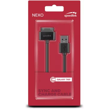 Speedlink Nexo Cavo di sincronizzazione e ricarica per Samsung Galaxy Tab (SL-7503-BK)