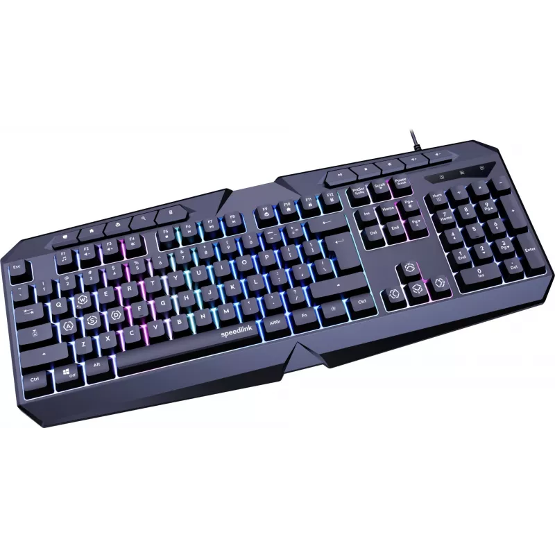 Speedlink Ludicium RGB Rainbow tastiera, layout US (SL-670004-BK-US)