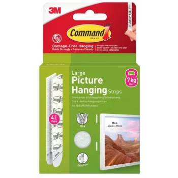 3M Command strisce adesive, grandi, 4 pz., bianche (7100336547)