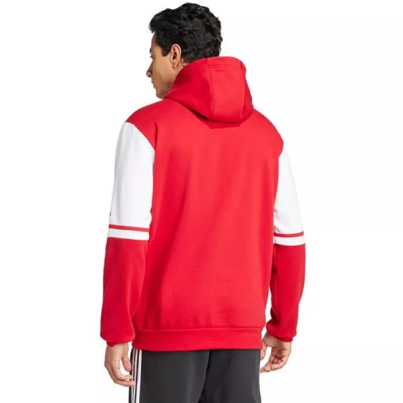 adidas Squadra 25 felpa con cappuccio uomo Team Power Red/bianco JD2973 S