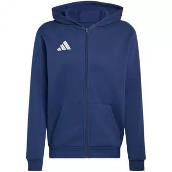 adidas Entrada 26 felpa con cappuccio full zip bambino blu navy 152 cm
