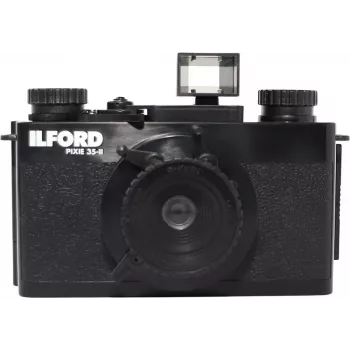 ILFORD PIXIE fotocamera a pellicola 35 mm point & shoot - argento/nero, flash integrato, autofocus