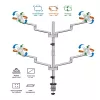Logilink supporto per quattro monitor, 17-32