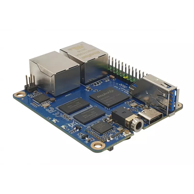 ALLNET Rock Pi E D8P scheda dual ethernet RK3328 1GB RAM senza Wi-Fi/BT PoE
