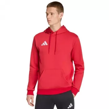 adidas Entrada 26 felpa con cappuccio uomo rosso - taglia M (JZ6576)