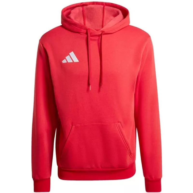 adidas Entrada 26 felpa con cappuccio uomo rosso - taglia M (JZ6576)
