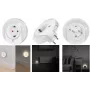 LogiLink luce notturna LED da parete con sensore crepuscolare e 1x CEE 7/3 (LED012)