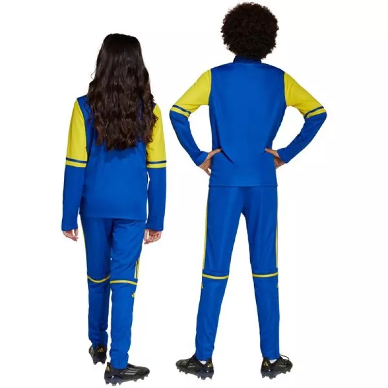 adidas Squadra 25 pantaloni allenamento bambino - blu/giallo - taglia 152 cm (JP3154)
