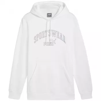 PUMA ESS+ Logo LAB Gradient Felpa con Cappuccio FL Puma White Medium