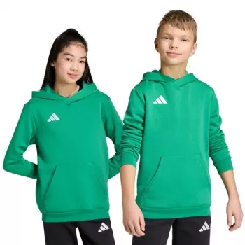 adidas Entrada 26 felpa con cappuccio bambino JZ6563 Team Green 152 cm