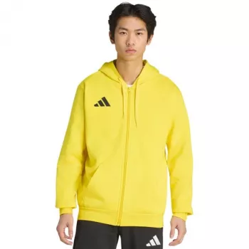 adidas Entrada 26 felpa con cappuccio full zip uomo gialla felpa da allenamento KF8964 taglia L