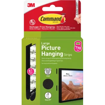 3M Command strisce adesive, grandi, 4 pz., nere (7100337186)