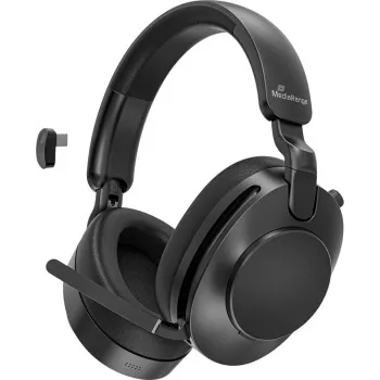 MediaRange MROS308 Cuffie wireless Over-Ear ibride ANC con braccio microfono, 800mAh