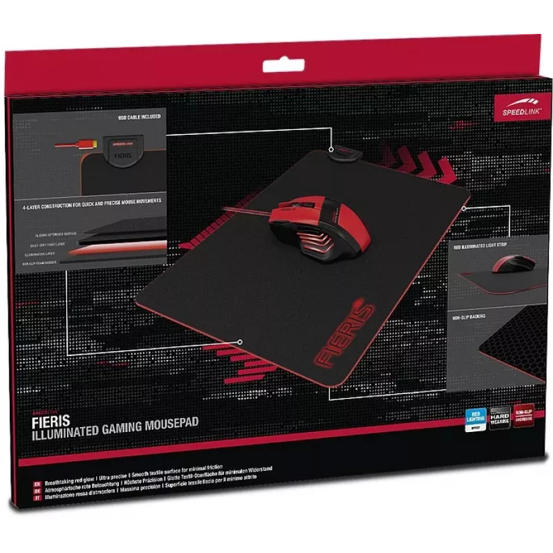Speedlink Fieris tappetino per mouse (SL-620103-BK)