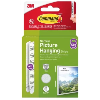 3M strisce adesive Command strette, 4 pz., bianche (7100337191)