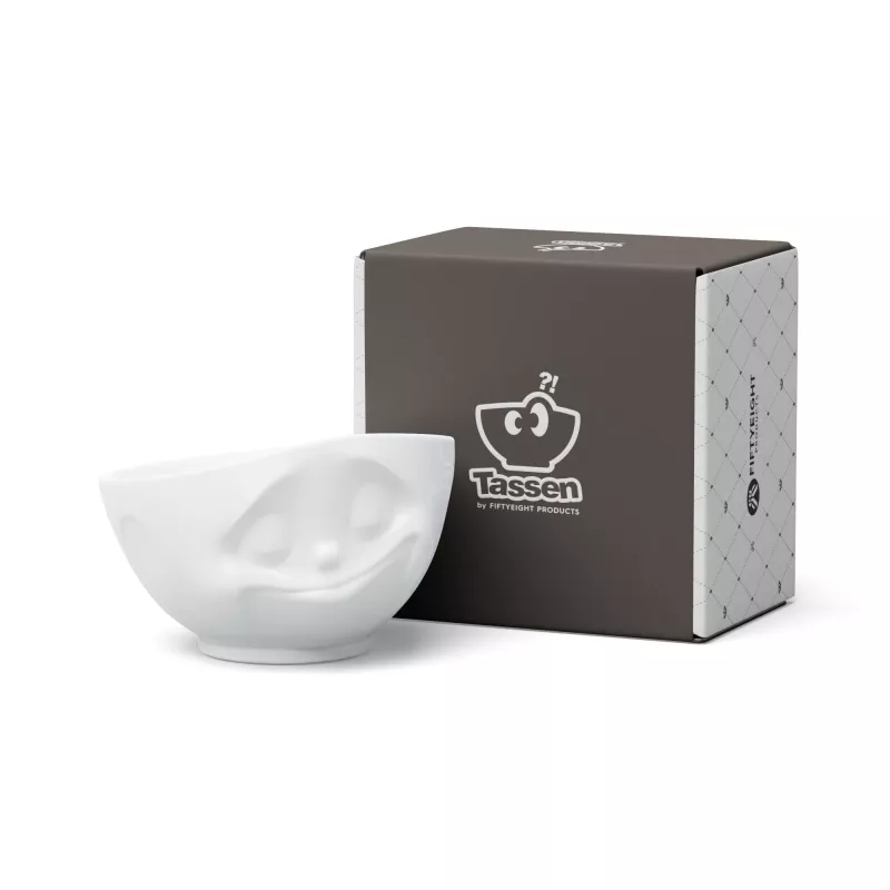 FIFTYEIGHT PRODUCTS ciotola Happy Face 1000 ml porcellana bianca