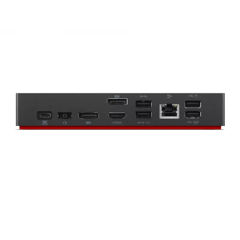 Lenovo ThinkPad Universal USB-C Dock 40AY0090EU - supporto per 3x display 4K, 100W Power Delivery, 10 porte, nero