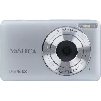 Yashica DigiPix 100 fotocamera digitale compatta, 8 MP, schermo IPS da 2,4 pollici, argento (YAS-DG100PP-SV)