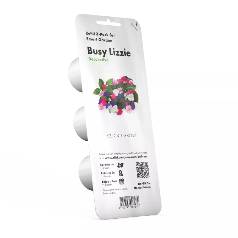 Click & Grow Smart Garden ricarica di impatiens, 3 capsule per piante (SGR1X3)