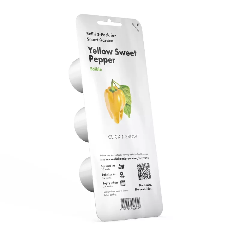 Click & Grow Smart Garden ricarica di peperone giallo, 3 capsule per piante (SGR53X3)