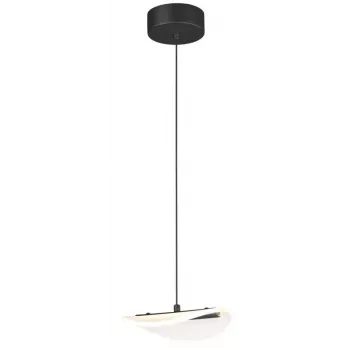 Milali lampada a sospensione 19 cm nero E27 metallo