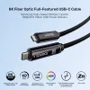 UNITEK cavo ottico attivo USB-C 10m 10Gbps PD60W 8K@30Hz nero