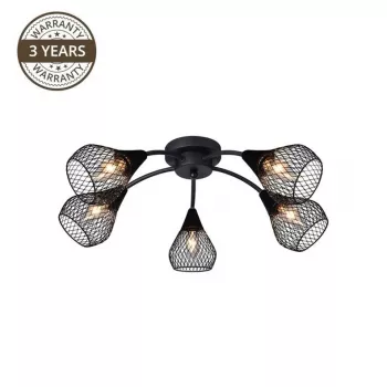 Bistro MX51166-5 Lampada da soffitto, 5x40W E14