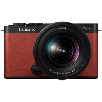Fotocamera mirrorless full frame Panasonic Lumix DC-S9 con obiettivo Lumix S 20-60mm f/3.5-5.6, crimson red (DC-S9KE-R)
