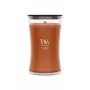 WoodWick Saffron Smoke candela in vetro grande a clessidra 609,5g