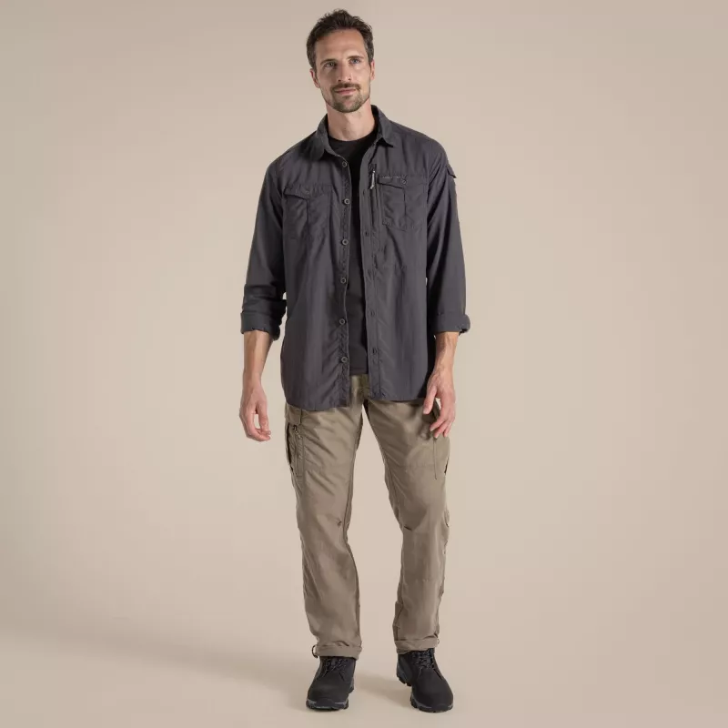 Craghoppers NosiLife Adventure LS Shirt III - nero pepe - L