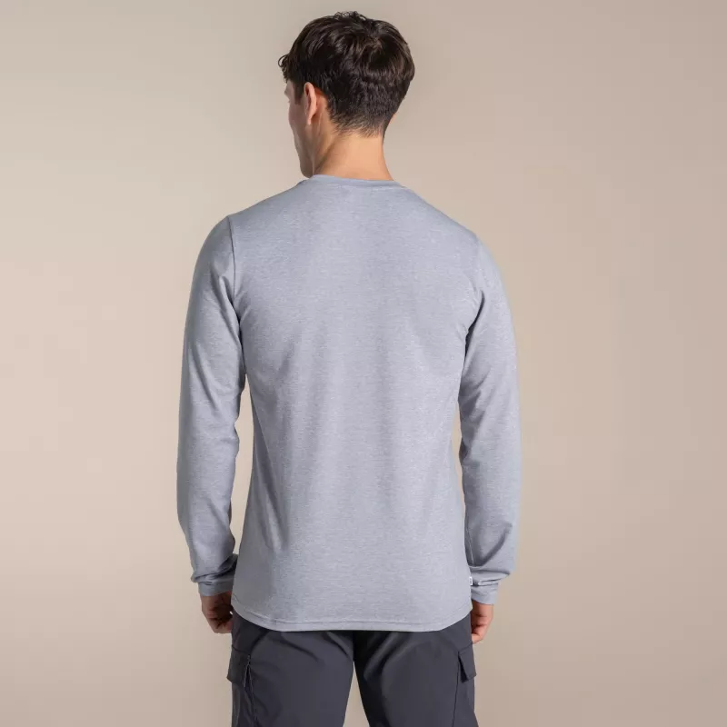 Craghoppers NosiLife Abel maglia a maniche lunghe - Soft Grey Marl - taglia M