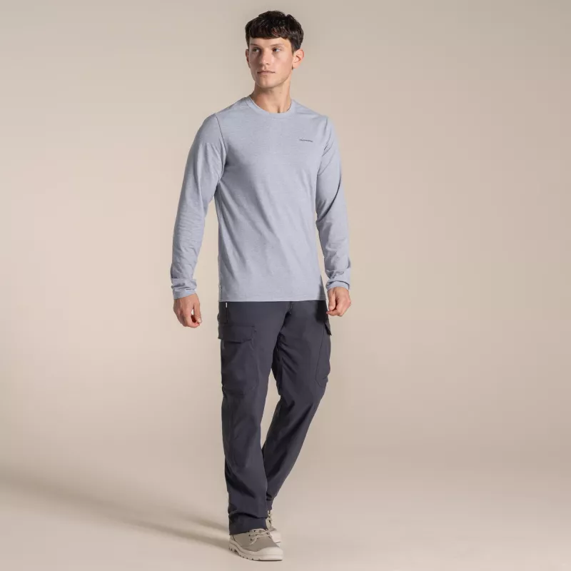 Craghoppers NosiLife Abel maglia a maniche lunghe - Soft Grey Marl - taglia M