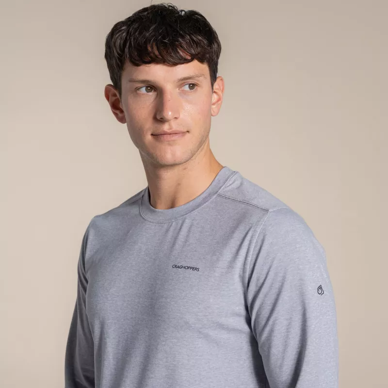 Craghoppers NosiLife Abel maglia a maniche lunghe - Soft Grey Marl - taglia M