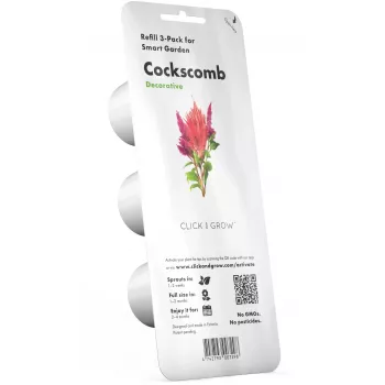 Click & Grow capsule di piante cresta di gallo per Smart Garden, confezione da 3 (SGR4X3)