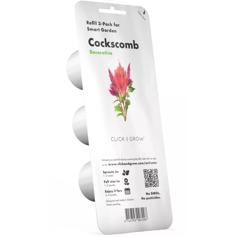 Click & Grow capsule di piante cresta di gallo per Smart Garden, confezione da 3 (SGR4X3)
