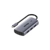 UNITEK hub multiporta USB-C 6-in-1 | 3x USB-A 5Gbps | PD 100W | HDMI 4K@30Hz | RJ45 Gigabit Ethernet | Space Grey