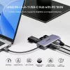 UNITEK hub multiporta USB-C 6-in-1 | 3x USB-A 5Gbps | PD 100W | HDMI 4K@30Hz | RJ45 Gigabit Ethernet | Space Grey