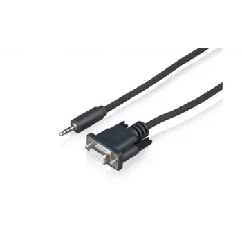 Sony CAB-RSJA1 cavo di controllo seriale RS-232C - connettore femmina DB9 a jack 3,5 mm, 2,5 m, nero